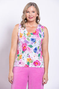 Melanie Tank, Pink Bouquet, Cotton