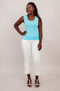 Melanie Tank, Turquoise, Cotton - Final Sale