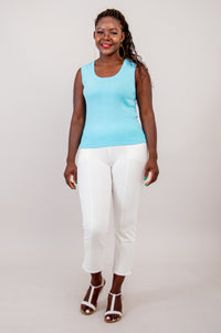 Melanie Tank, Turquoise, Cotton - Final Sale