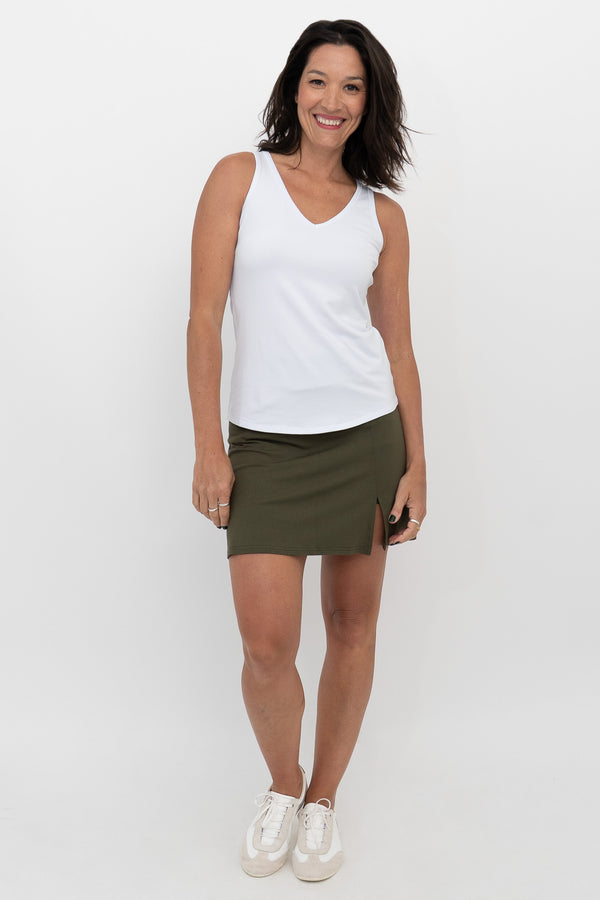 Melly Skort, Khaki, Bamboo