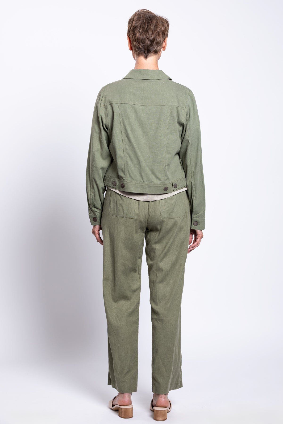 Melodie Pant, Khaki, Linen