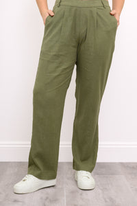 Melodie Pant, Khaki, Linen