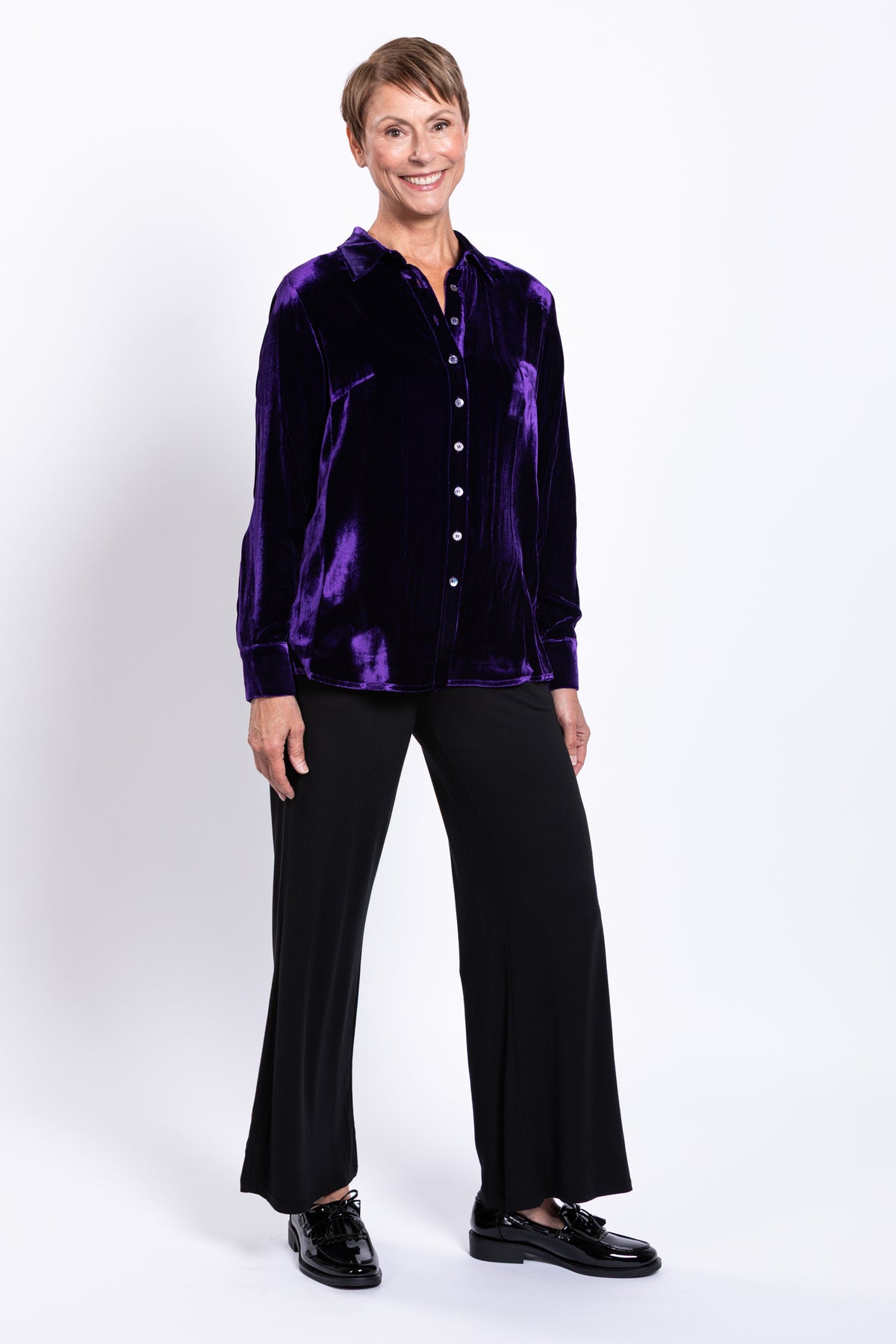 Memory Blouse, Royale, Silk Velvet