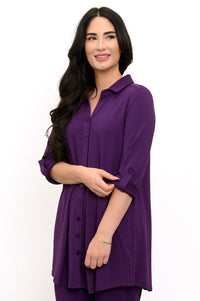 Blouse Michele, violet royal, French terry