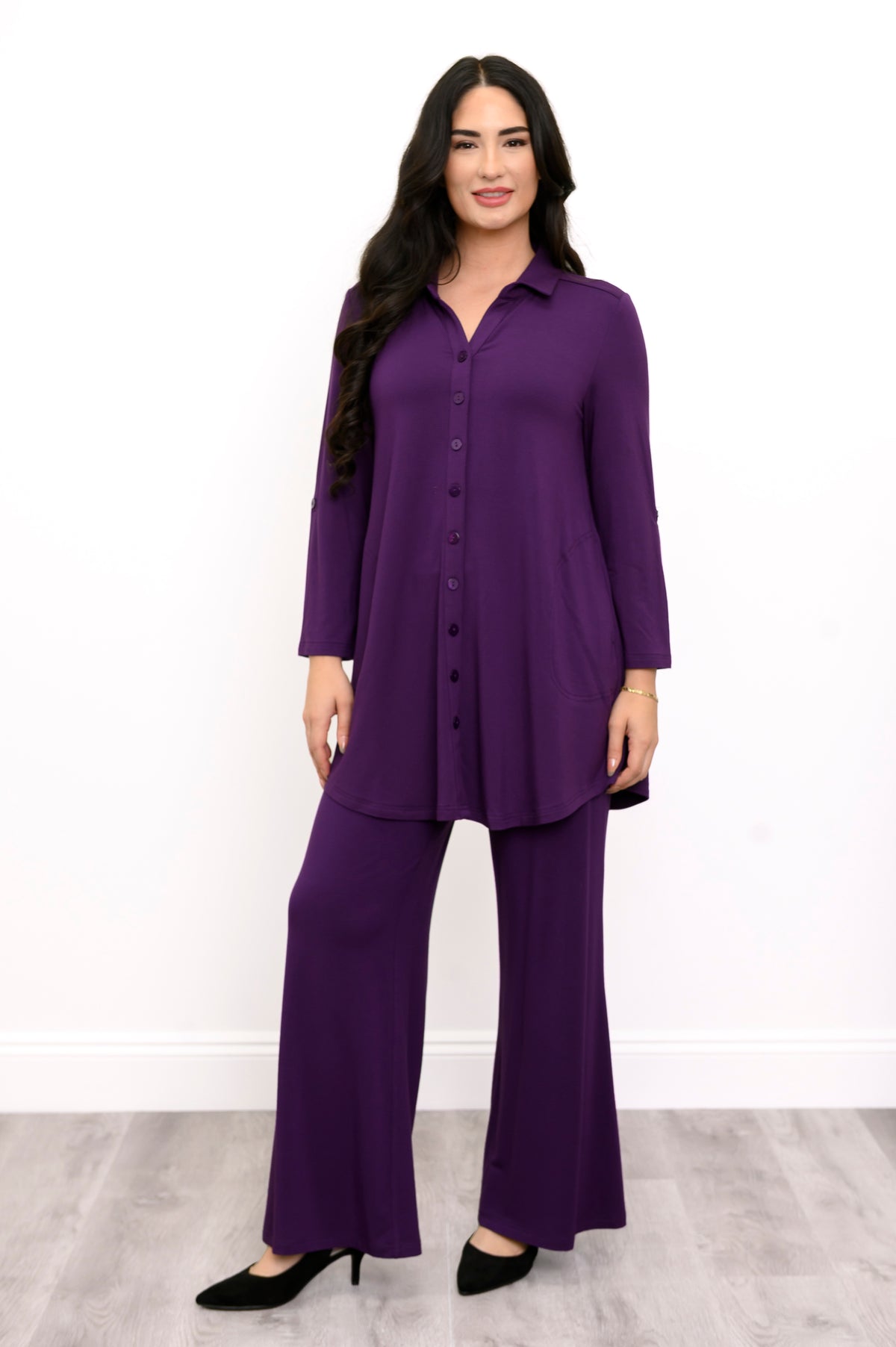 Blouse Michele, violet royal, French terry