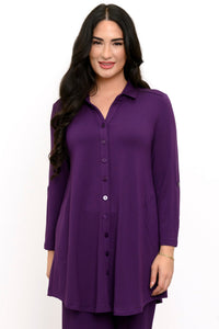 Blouse Michele, violet royal, French terry