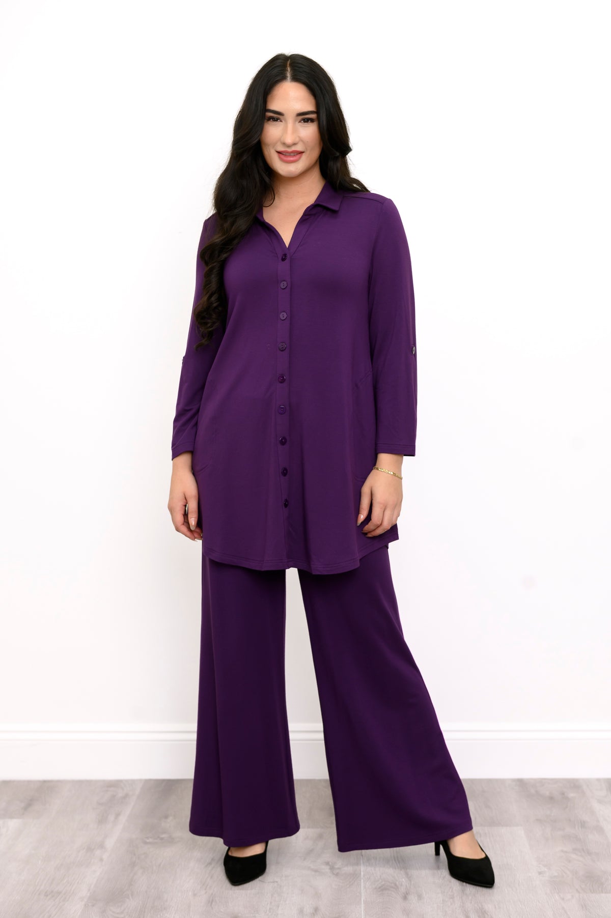 Blouse Michele, violet royal, French terry