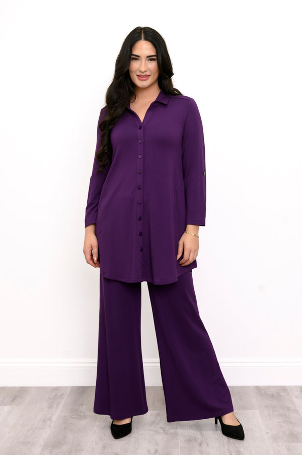 Blouse Michele, violet royal, French terry