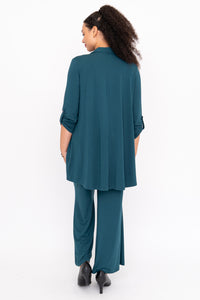Michele Blouse, Teal, French Terry