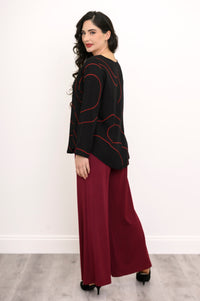 Minna Blouse, Burgundy Swirl