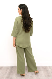 Minna Blouse, Sage
