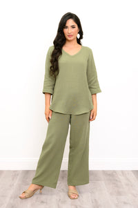 Minna Blouse, Sage