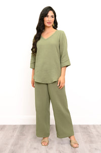 Minna Blouse, Sage