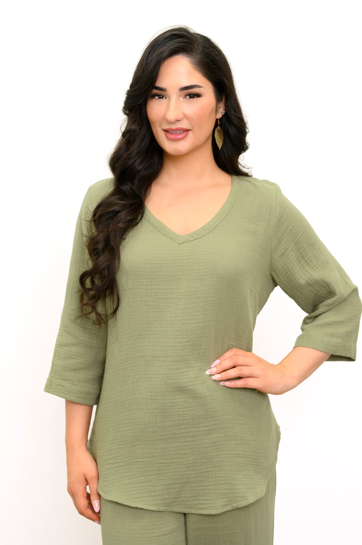 Minna Blouse, Sage