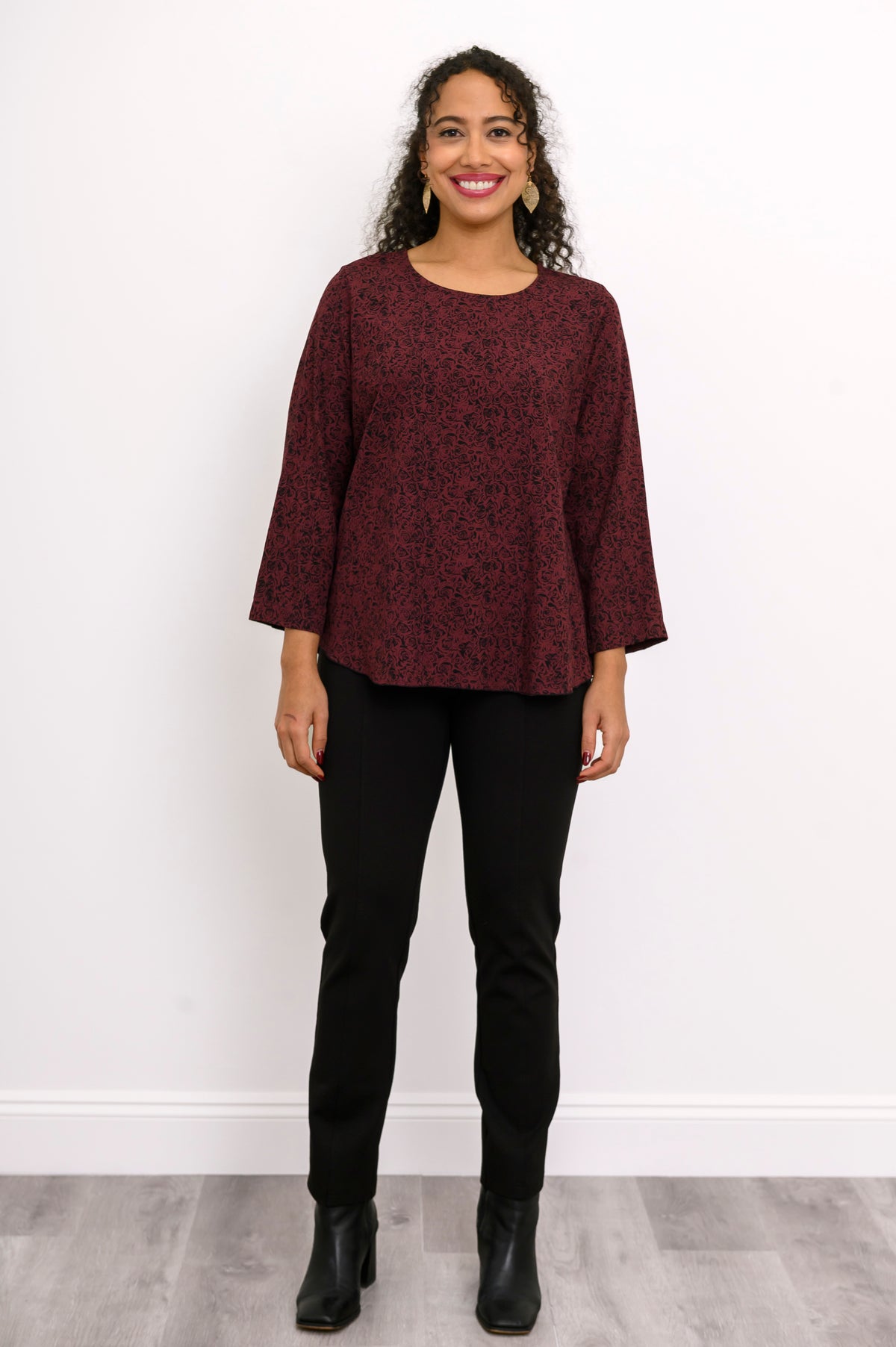 Chemisier Minna, Petite Rose Bordeaux