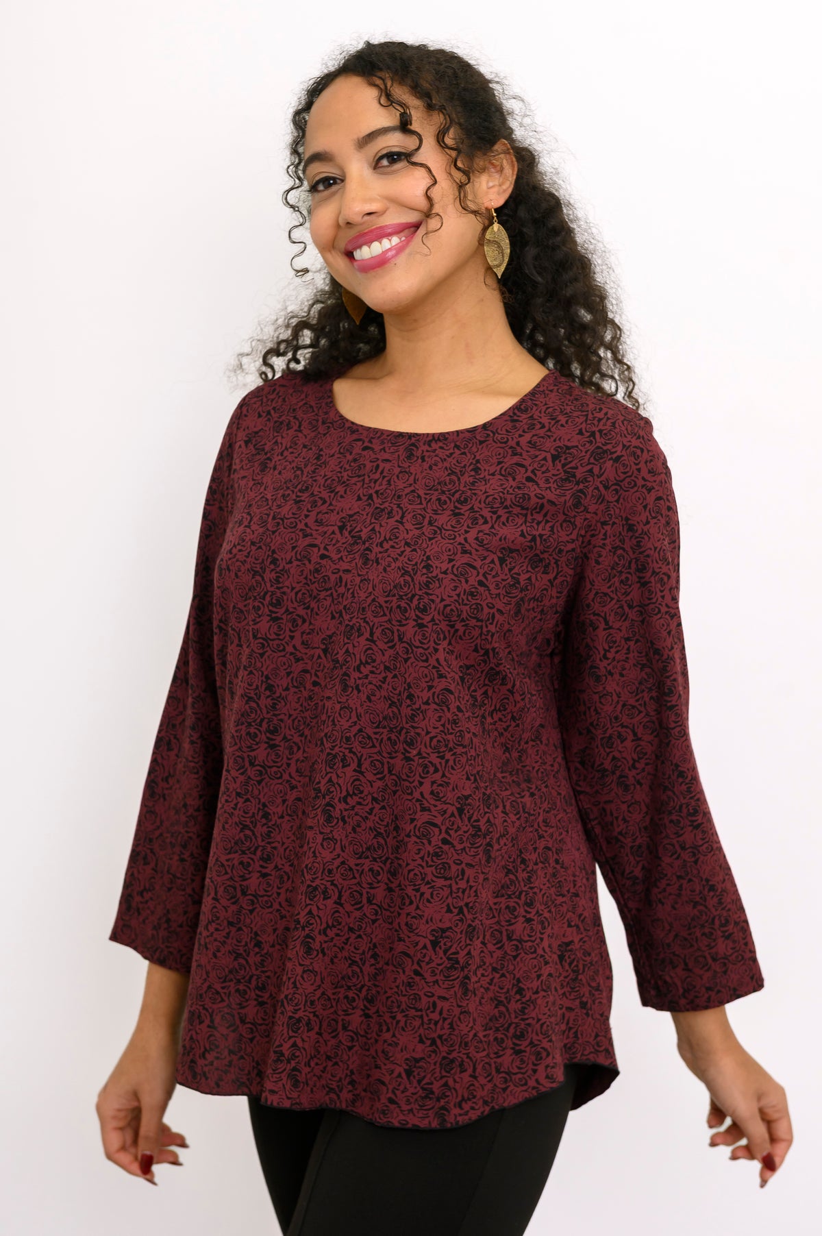 Chemisier Minna, Petite Rose Bordeaux