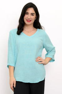 Minna Blouse, Turquoise