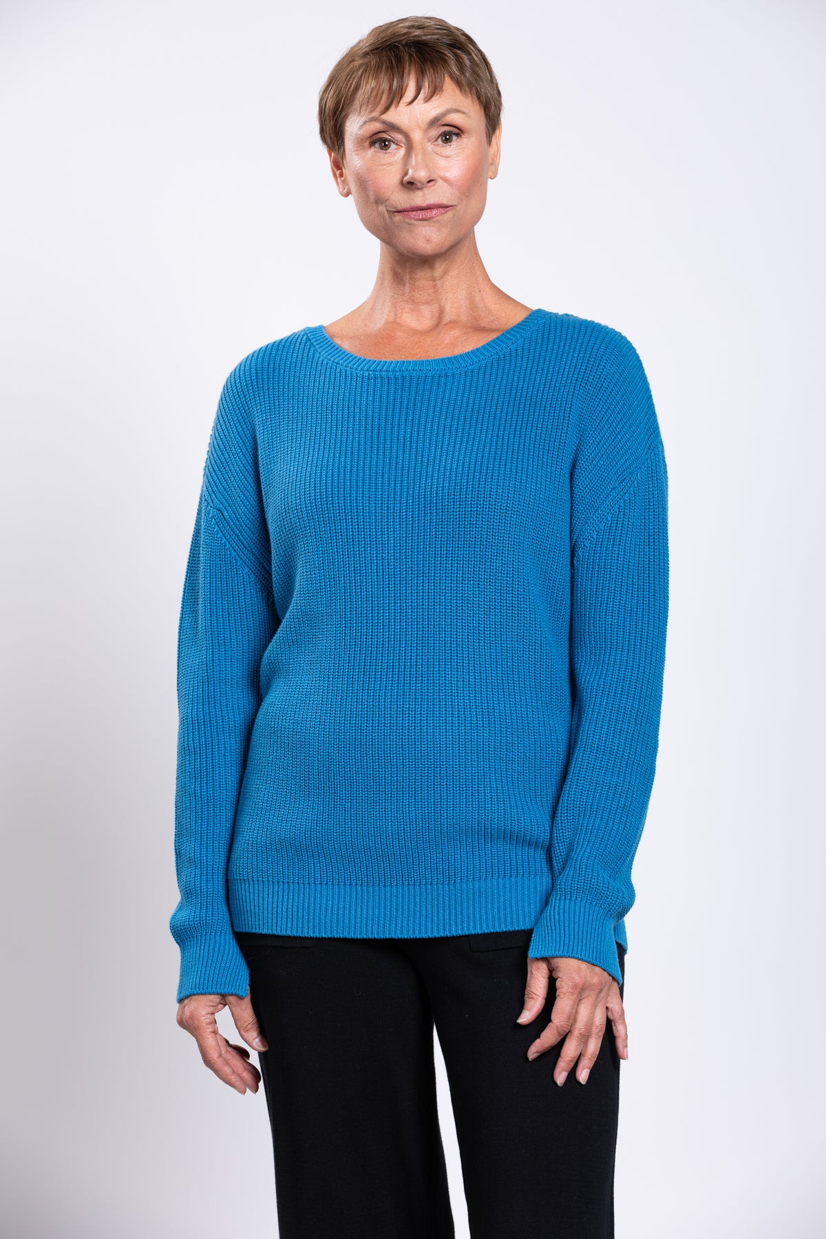 Mission Sweater, Blue, Cotton