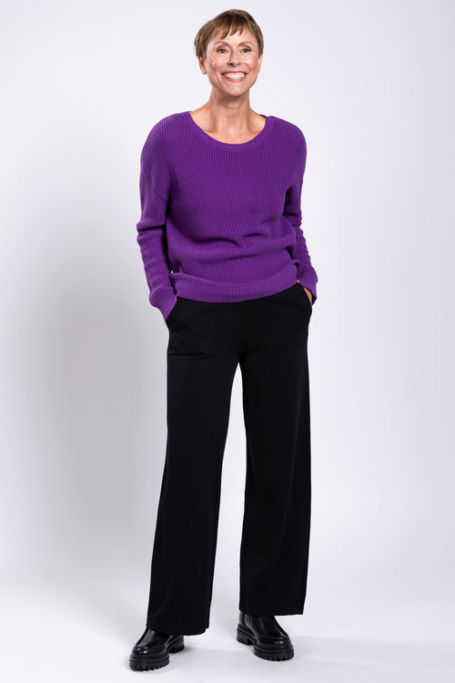 Mission Sweater, Bright Purple, Cotton