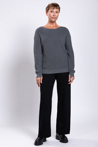Mission Sweater, Charcoal, Cotton