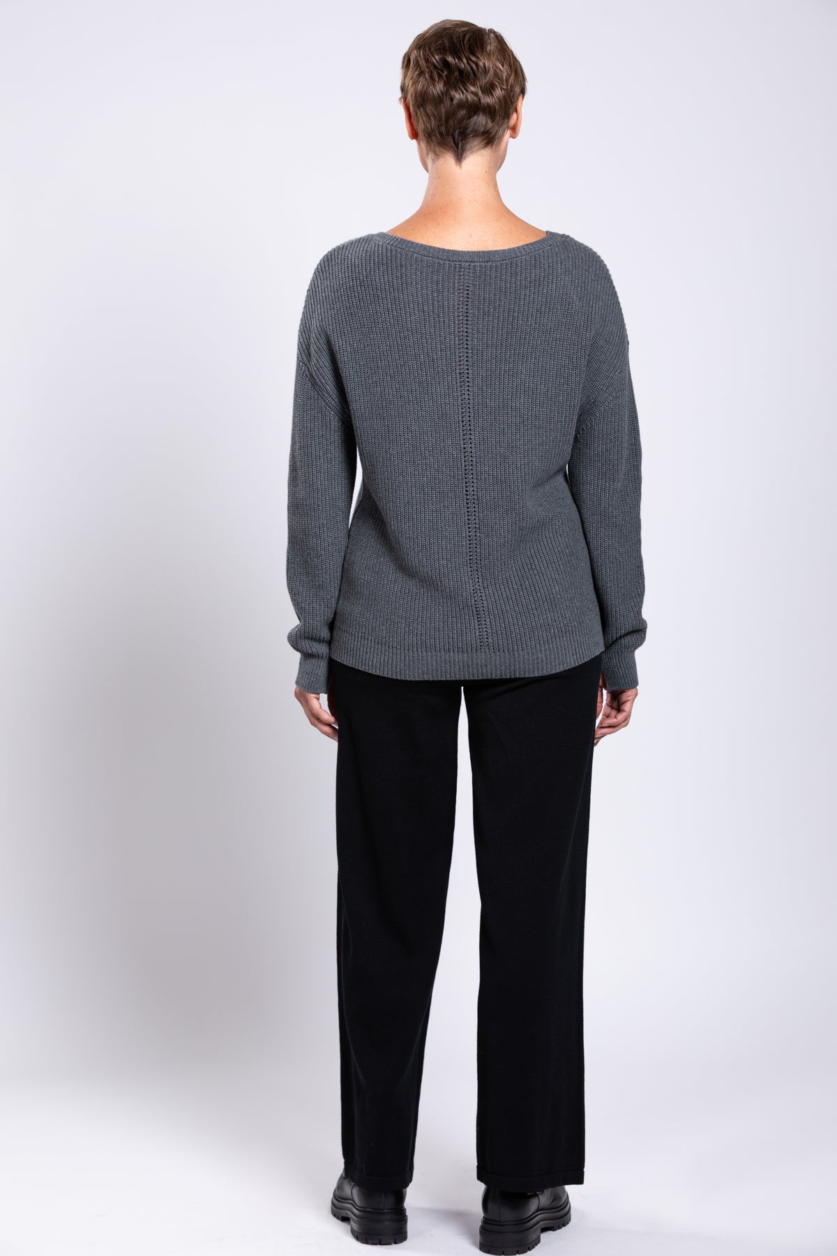 Mission Sweater, Charcoal, Cotton
