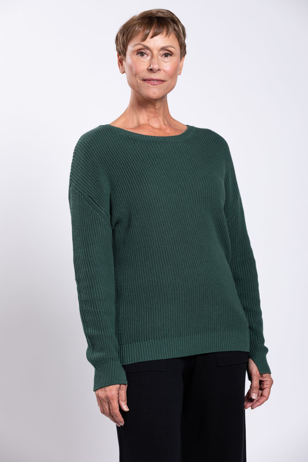 Mission Sweater, Forest, Cotton