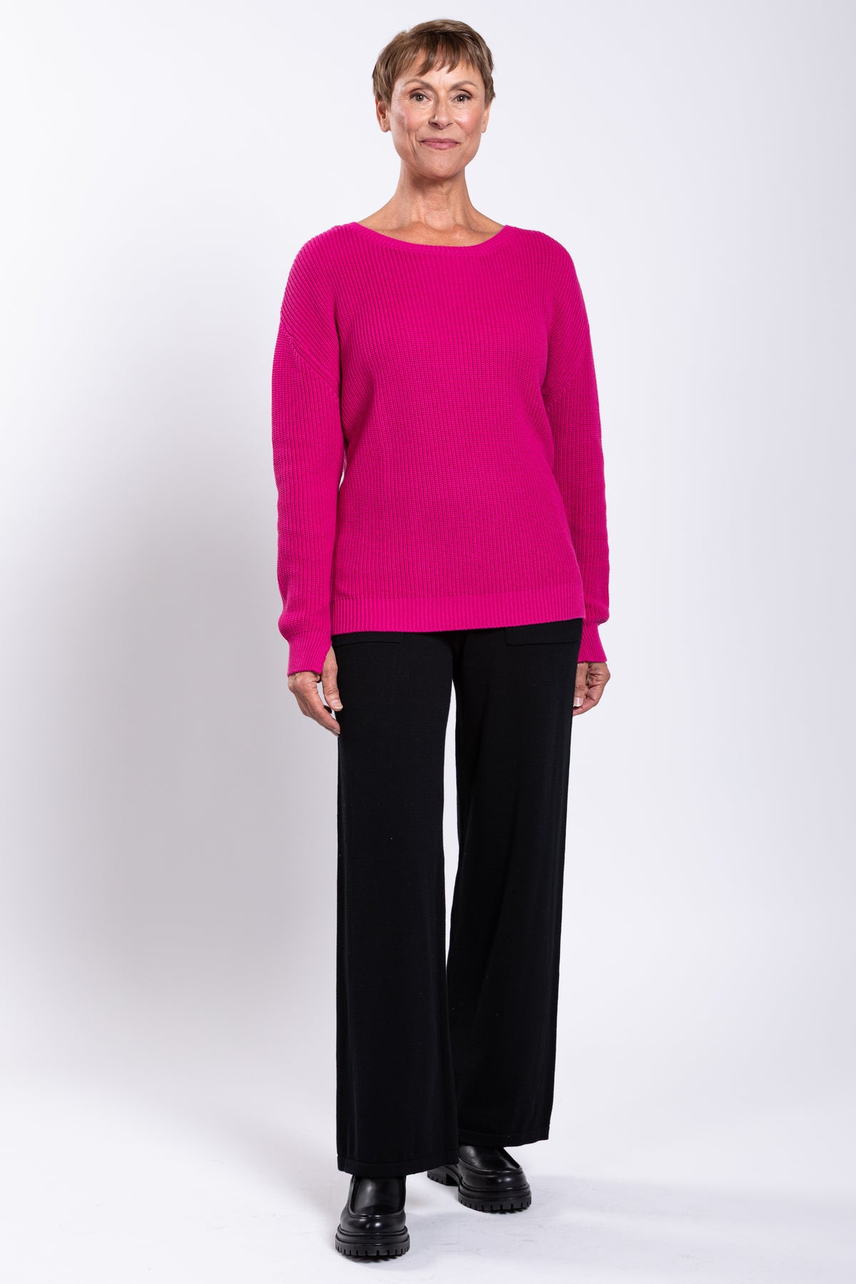 Mission Sweater, Fuchsia, Cotton