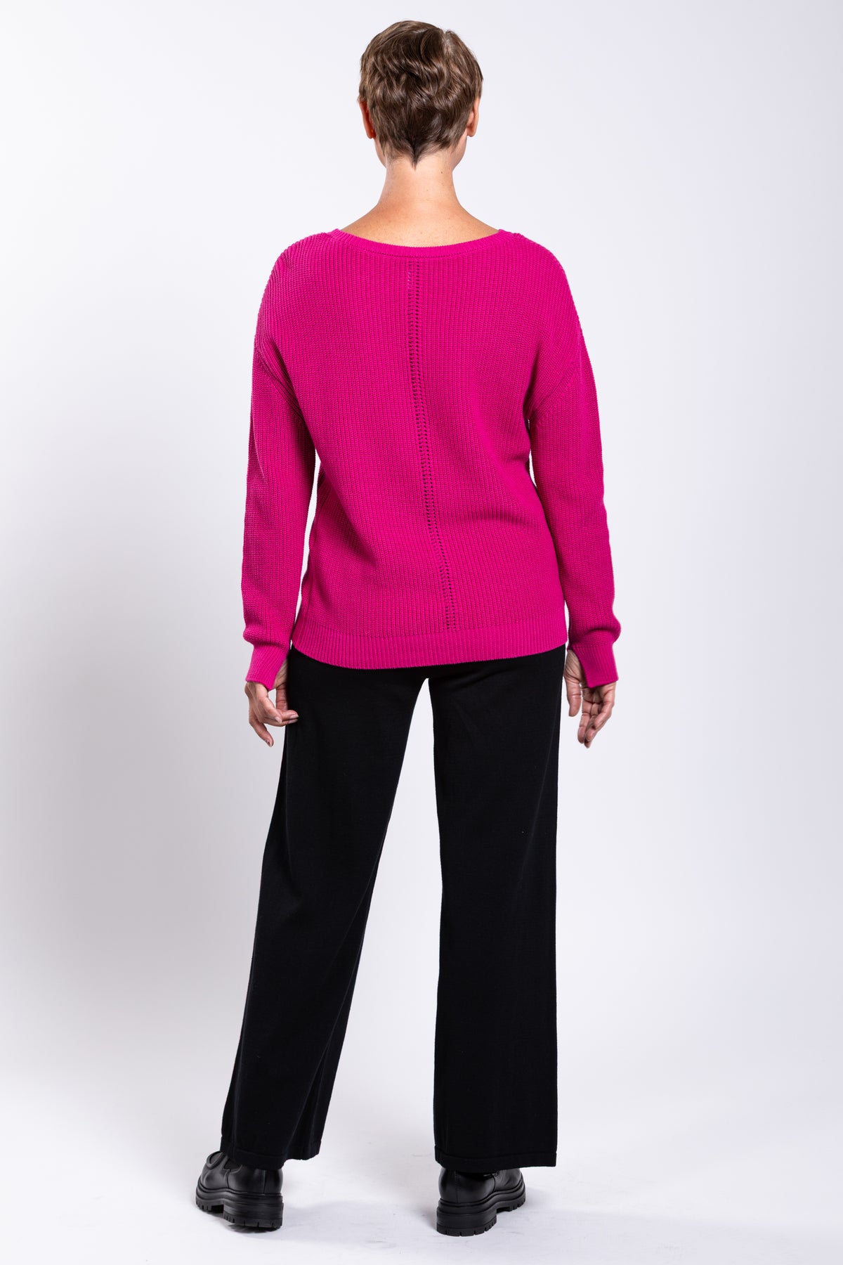 Mission Sweater, Fuchsia, Cotton