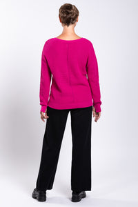 Mission Sweater, Fuchsia, Cotton
