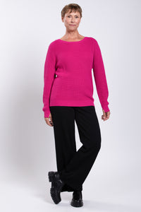 Mission Sweater, Fuchsia, Cotton