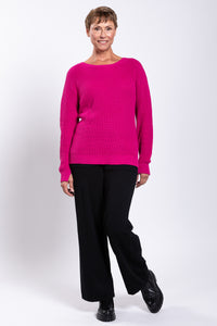 Mission Sweater, Fuchsia, Cotton