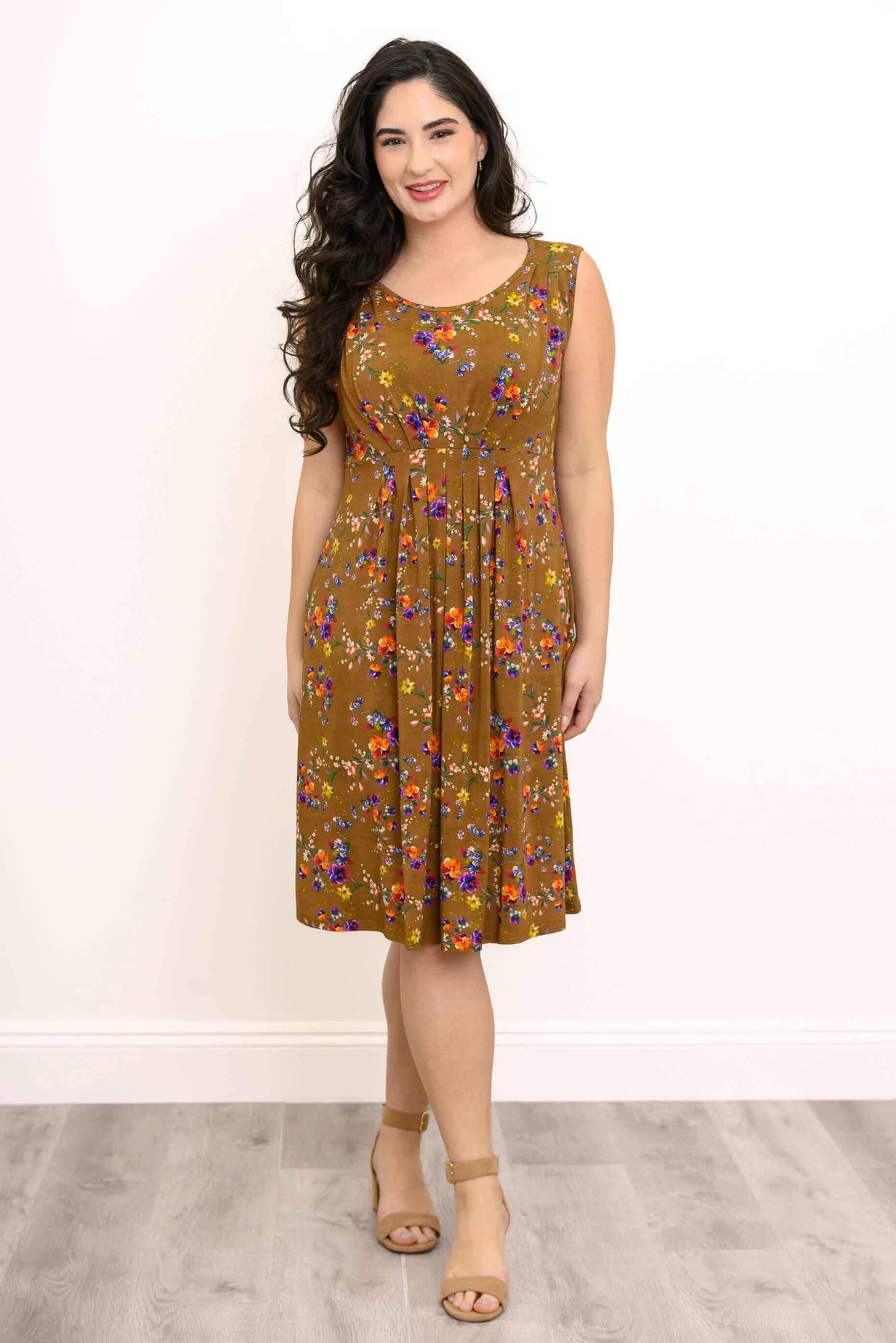Sidney Short Dress, Sand Pansy, Bamboo