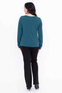 Mona Top, Teal, French Terry