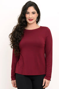 Mona Top, Burgundy, Bamboo