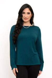 Mona Top, Crystal Teal, French Terry