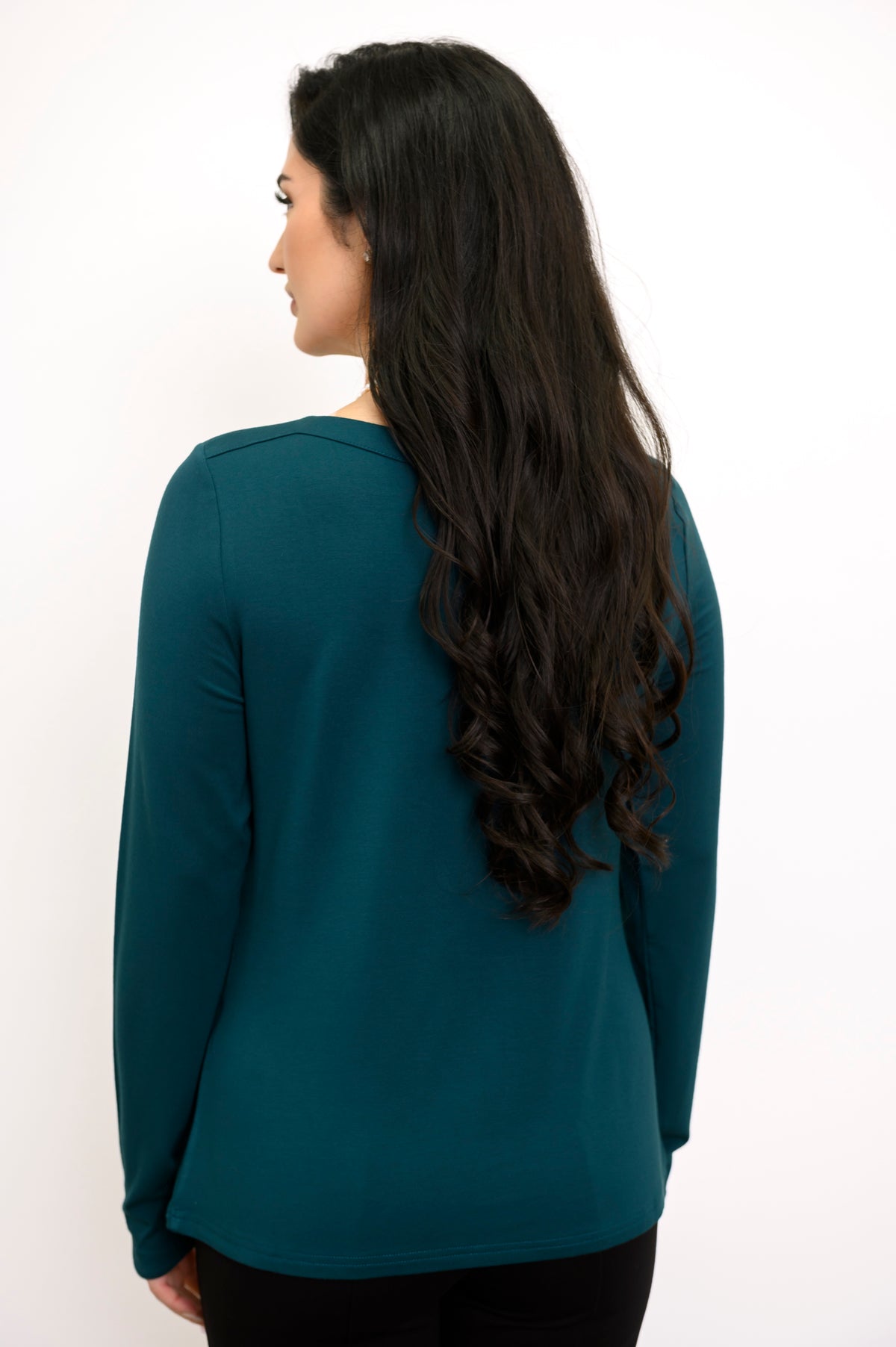 Mona Top, Crystal Teal, French Terry