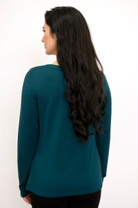 Mona Top, Crystal Teal, French Terry