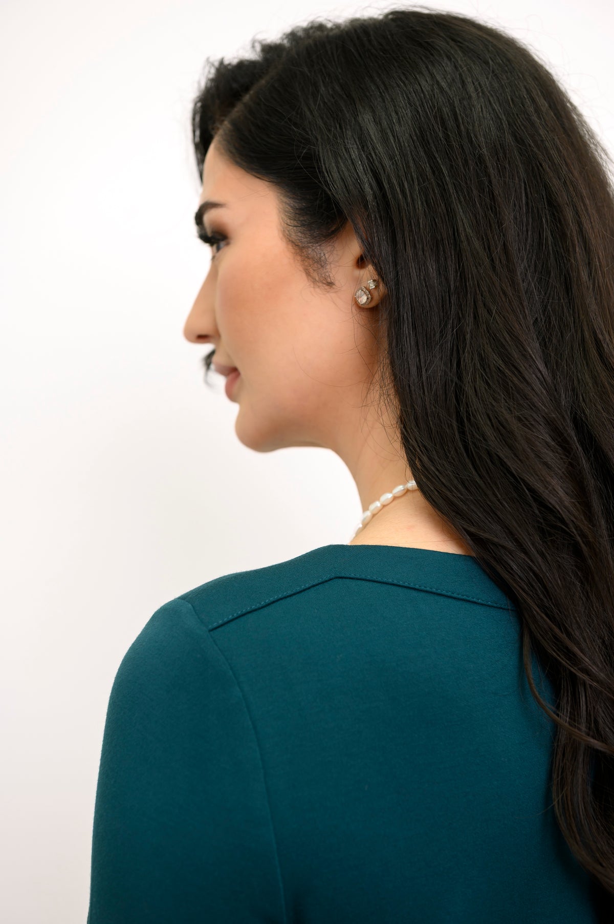 Mona Top, Crystal Teal, French Terry