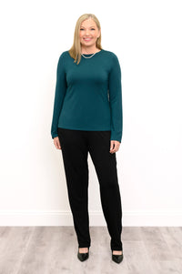 Mona Top, Crystal Teal, French Terry