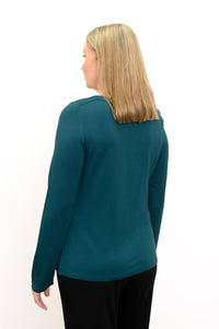 Mona Top, Crystal Teal, French Terry