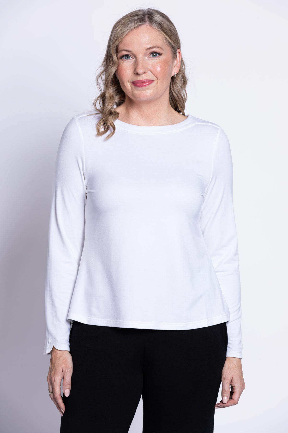 Mona Top, White, French Terry