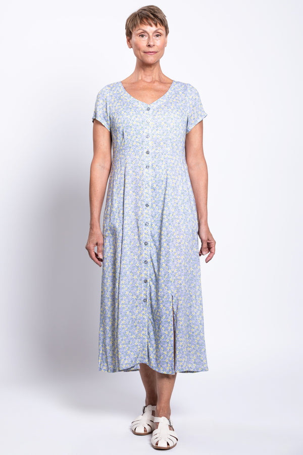 Morgan Dress, Sunshine Ditsy, Linen Bamboo