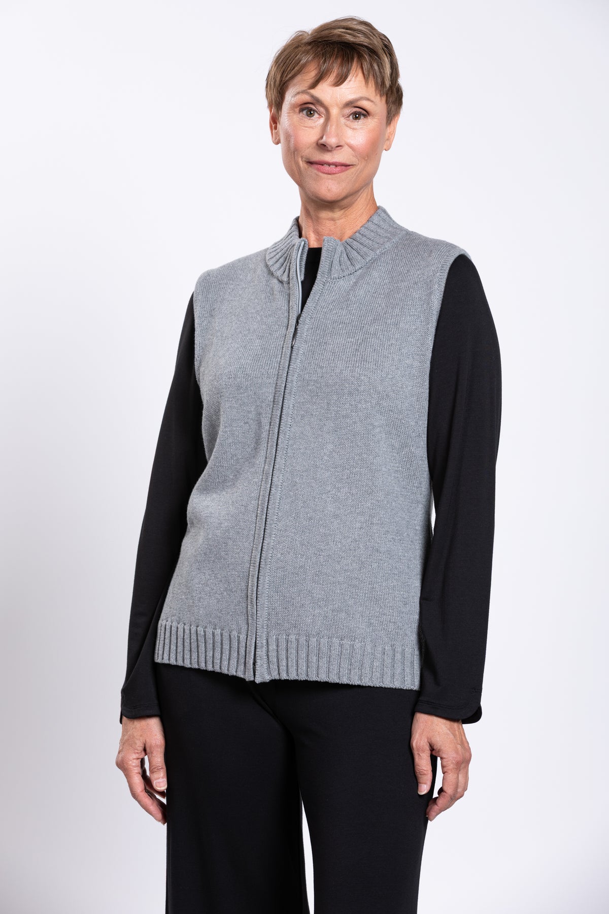 Mossmer Vest, Grey, Cotton