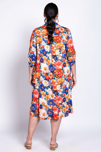 Nora Dress, Violet Crochet, Linen Bamboo