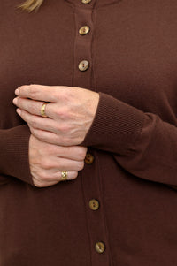 Oakly Sweater, Chocolate, Cotton