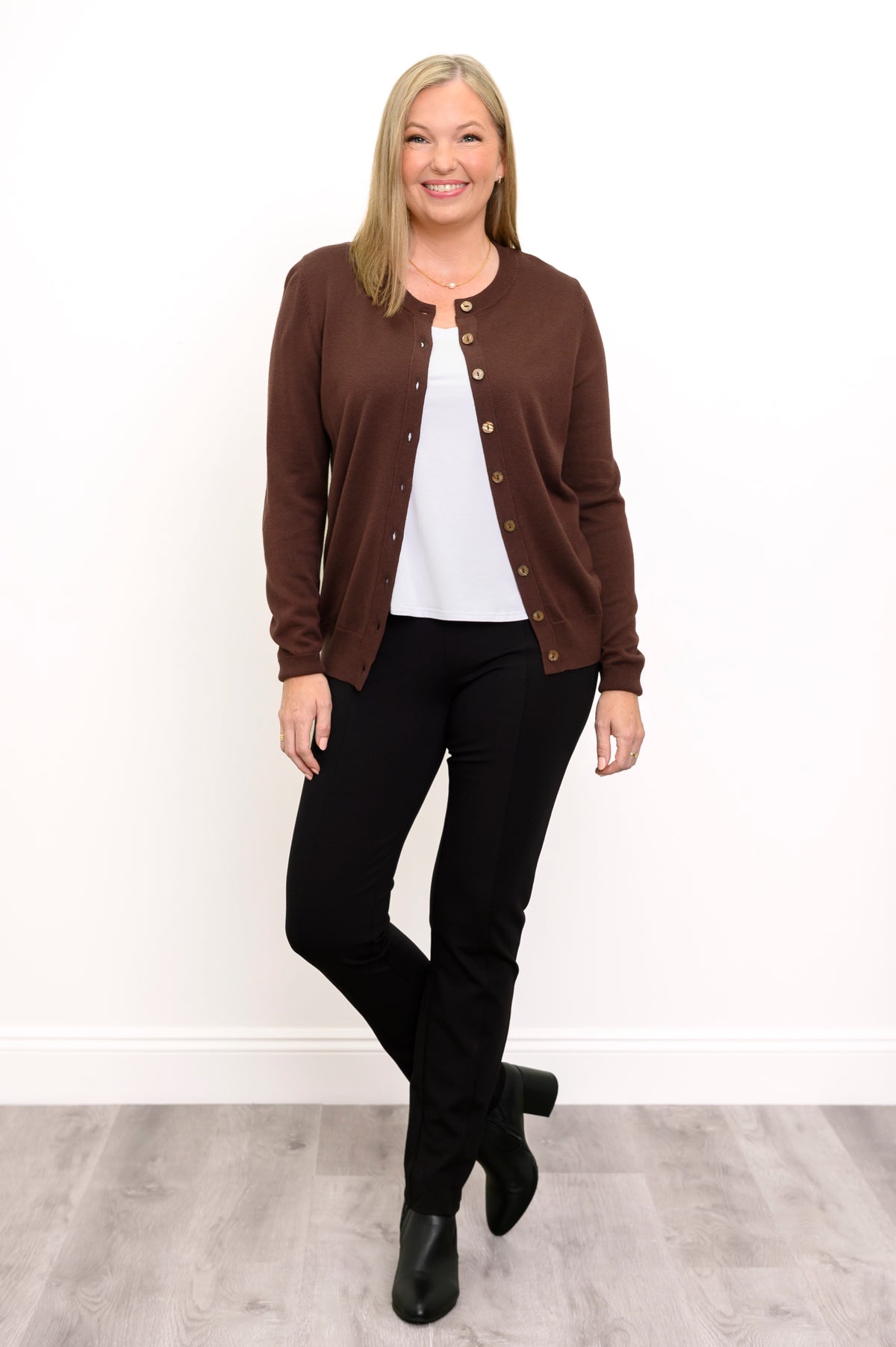 Oakly Sweater, Chocolate, Cotton
