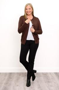 Oakly Sweater, Chocolate, Cotton