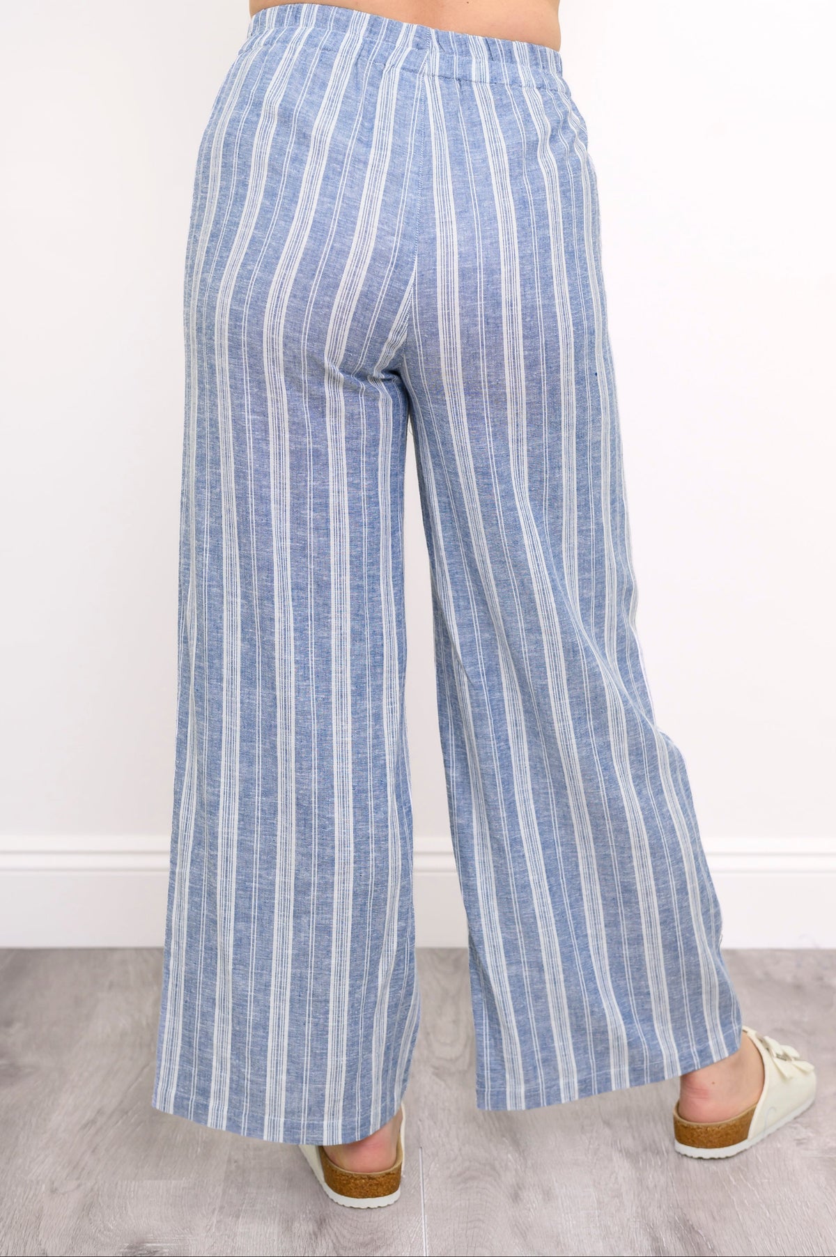 Parker Pant, Denim Stripe, Linen Viscose