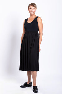 Paloma Dress, Black, Linen Bamboo