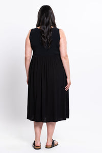 Paloma Dress, Black, Linen Bamboo